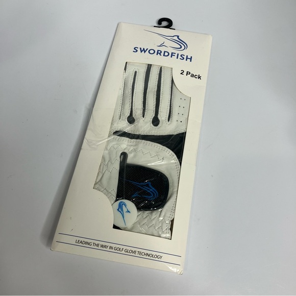 Swordfish golf gloves 2-pack of left hand gloves men’s medium new in package - Picture 1 of 5
